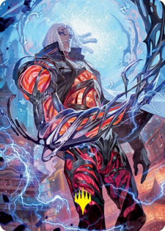 Tezzeret, Betrayer of Flesh Art Card (Gold-Stamped Signature) [Kamigawa: Neon Dynasty Art Series] | Game Haven TX