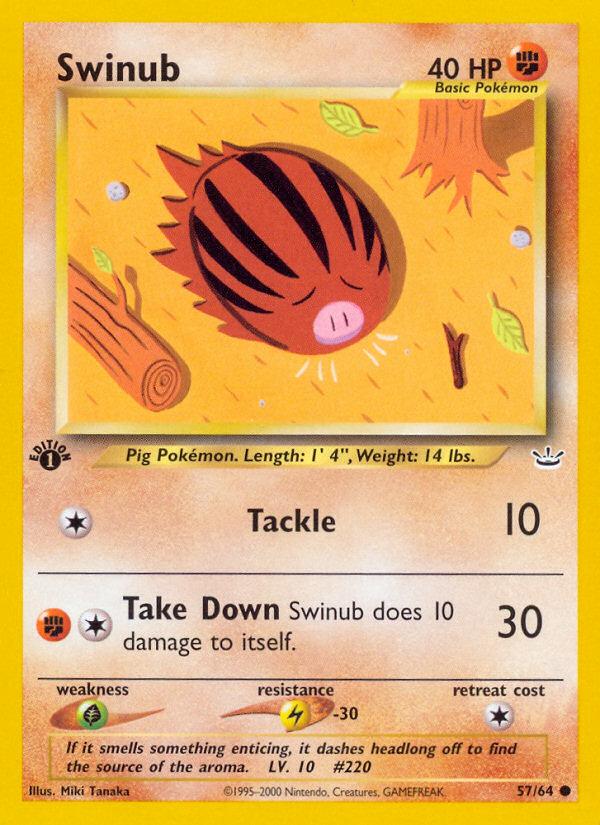 Swinub (57/64) [Neo Revelation 1st Edition] | Game Haven TX