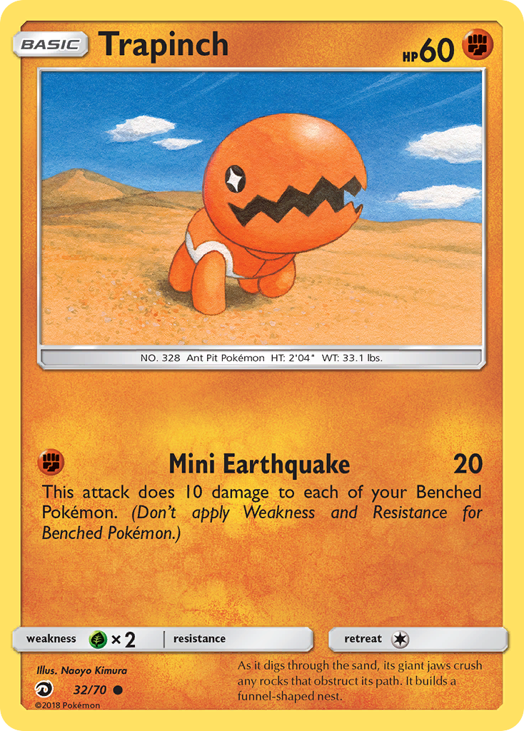 Trapinch (32/70) [Sun & Moon: Dragon Majesty] | Game Haven TX