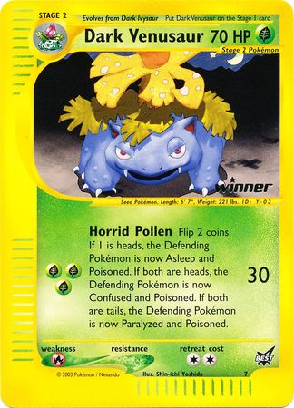 Dark Venusaur (7) (Winner) [Best of Promos] | Game Haven TX
