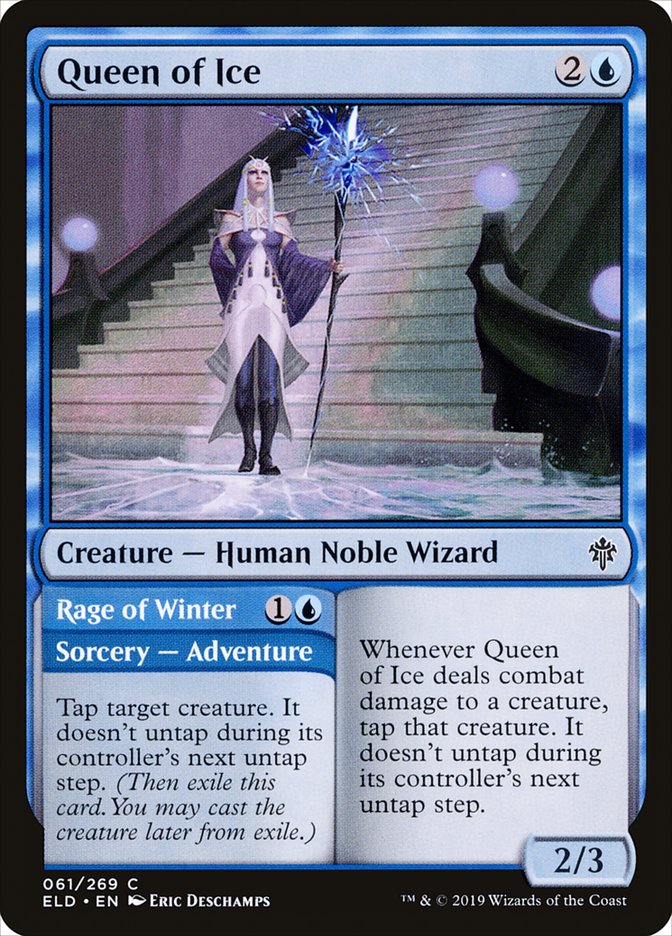 Queen of Ice // Rage of Winter [Throne of Eldraine] | Game Haven TX