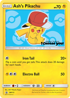 Ash's Pikachu (SM113) [Sun & Moon: Black Star Promos] | Game Haven TX