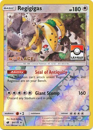 Regigigas (84/111) (League Promo 4th Place) [Sun & Moon: Crimson Invasion] | Game Haven TX