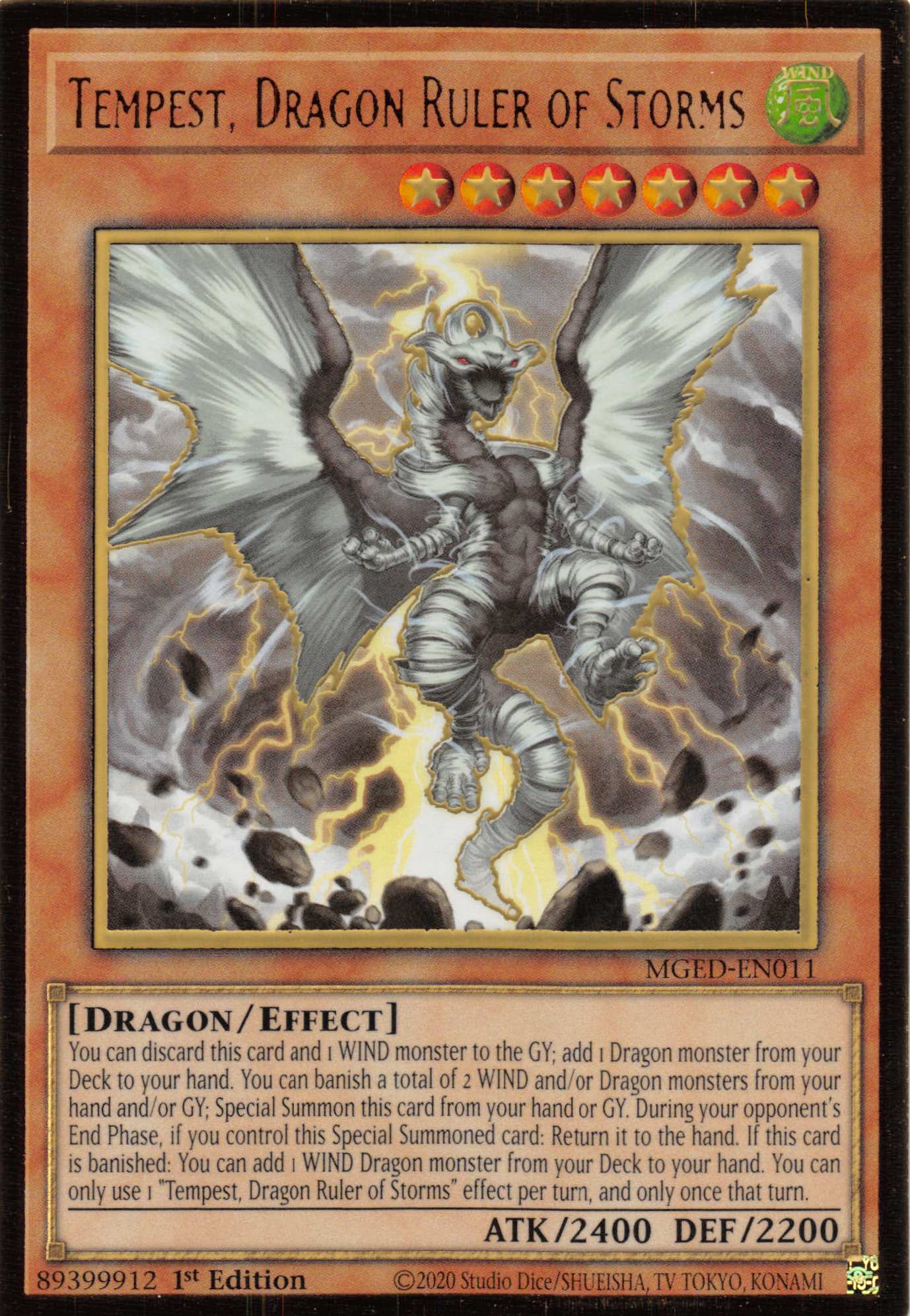Tempest, Dragon Ruler of Storms [MGED-EN011] Gold Rare | Game Haven TX