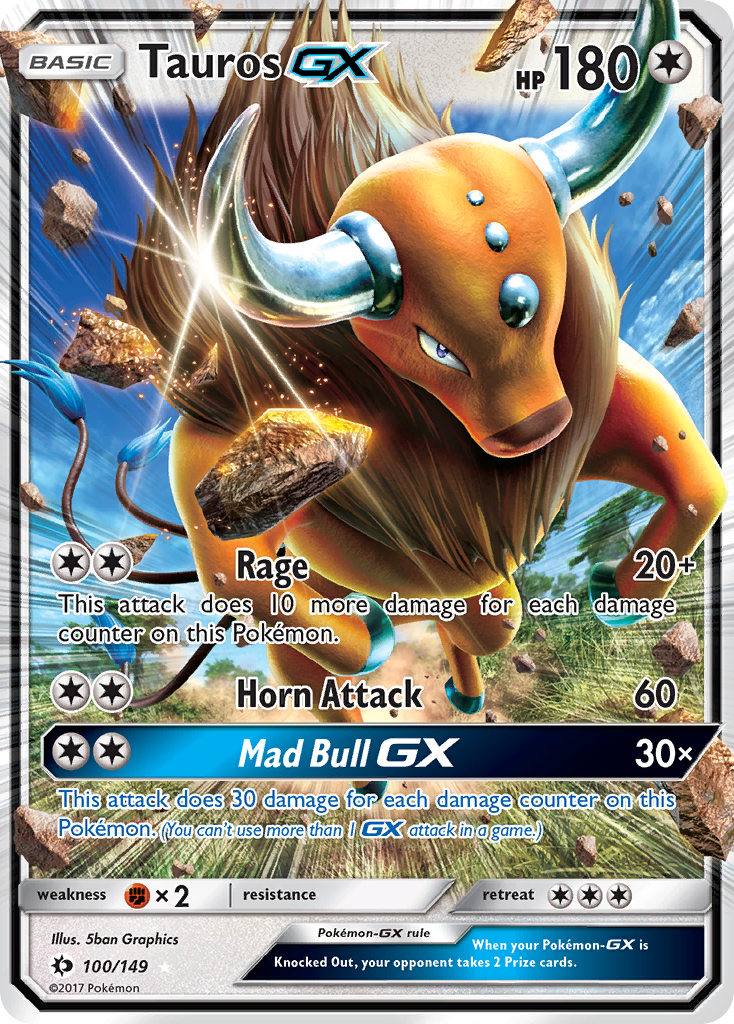 Tauros GX (100/149) [Sun & Moon: Base Set] | Game Haven TX
