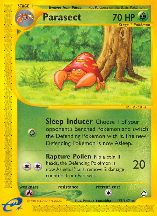 Parasect (27/147) [Aquapolis] | Game Haven TX