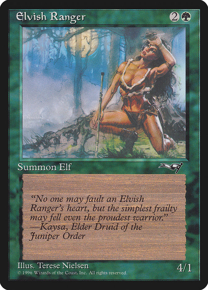 Elvish Ranger (Moon Background) [Alliances] | Game Haven TX