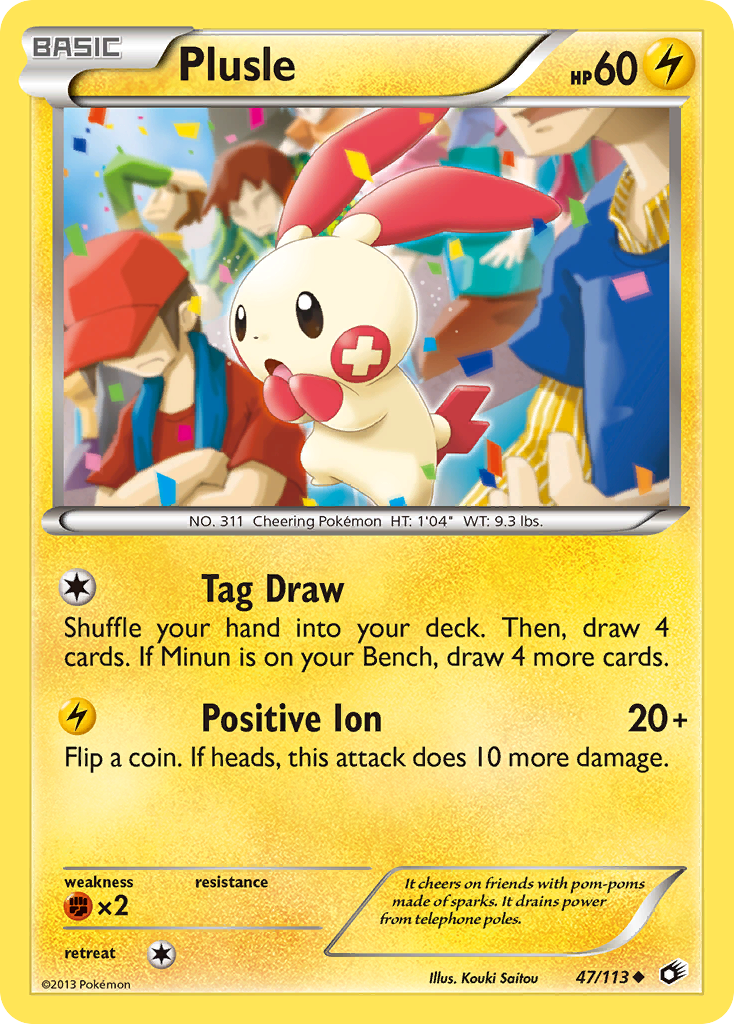Plusle (47/113) [Black & White: Legendary Treasures] | Game Haven TX