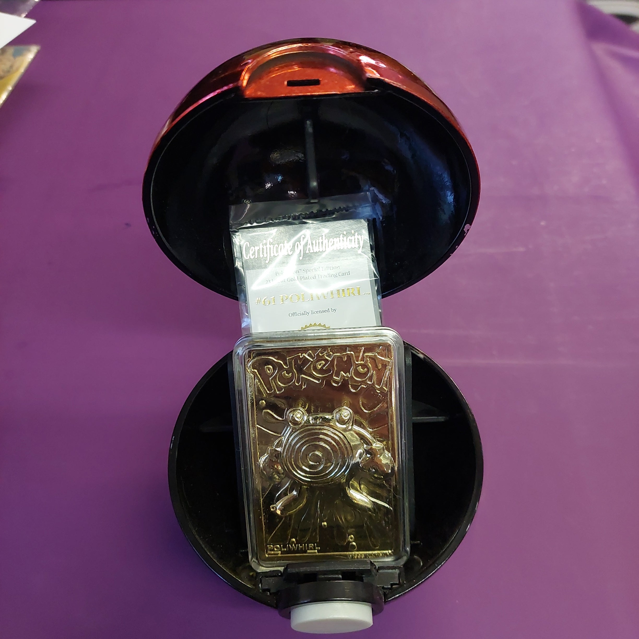 Pokemon Gold Metal Poliwhirl and Ball | Game Haven TX
