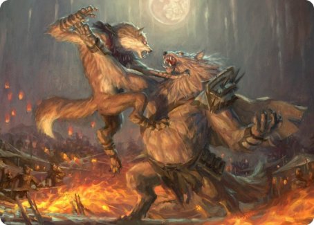 Duel for Dominance Art Card [Innistrad: Midnight Hunt Art Series] | Game Haven TX