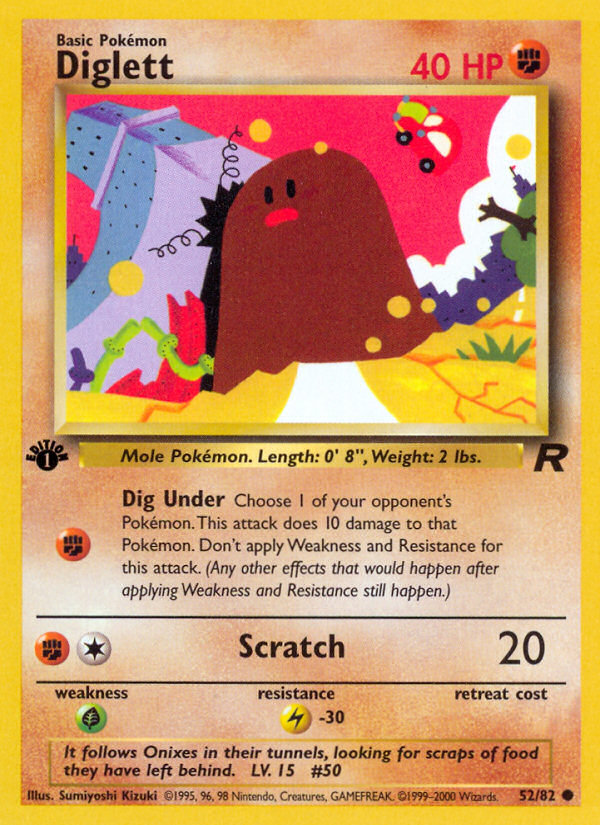 Diglett (52/82) [Team Rocket 1st Edition] | Game Haven TX