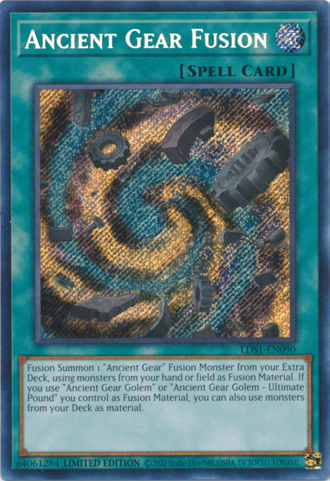 Ancient Gear Fusion [LDS1-EN090] Secret Rare | Game Haven TX