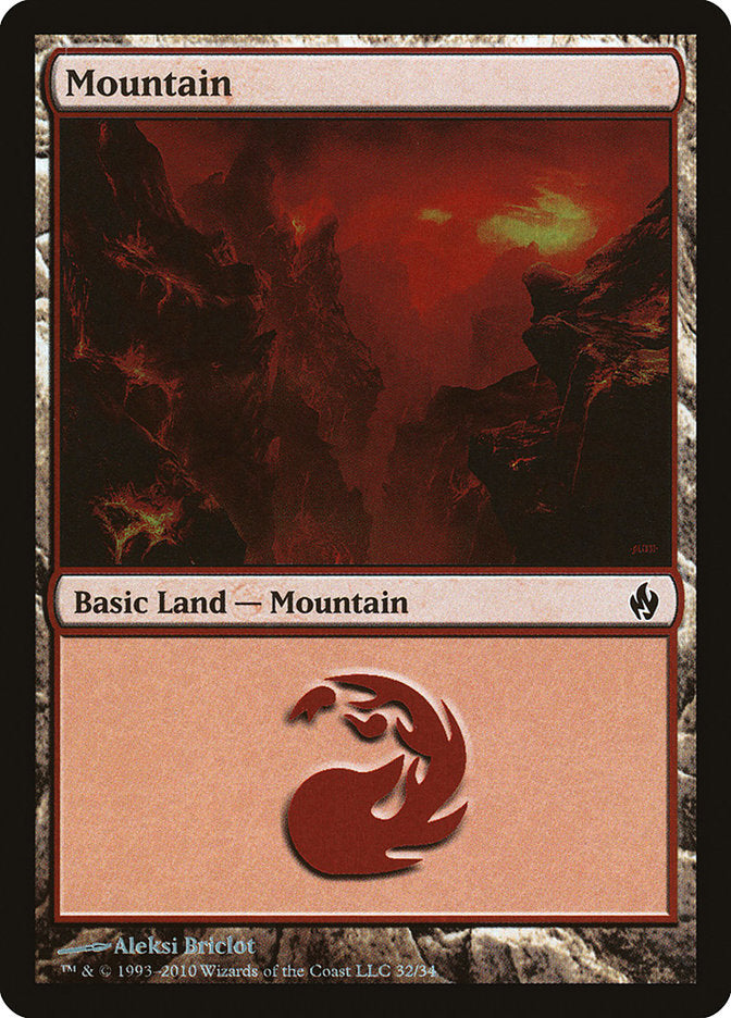 Mountain (32) [Premium Deck Series: Fire and Lightning] | Game Haven TX