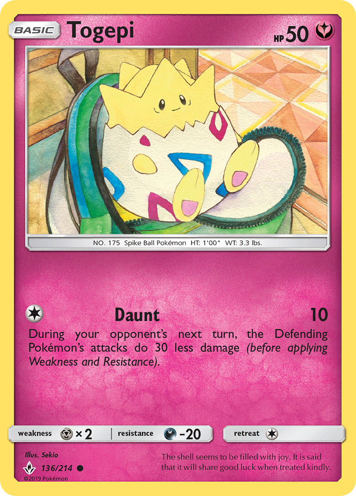 Togepi (136/214) [Sun & Moon: Unbroken Bonds] | Game Haven TX