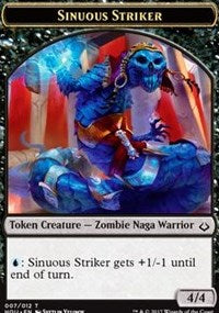 Sinuous Striker // Zombie Double-sided Token [Hour of Devastation Tokens] | Game Haven TX