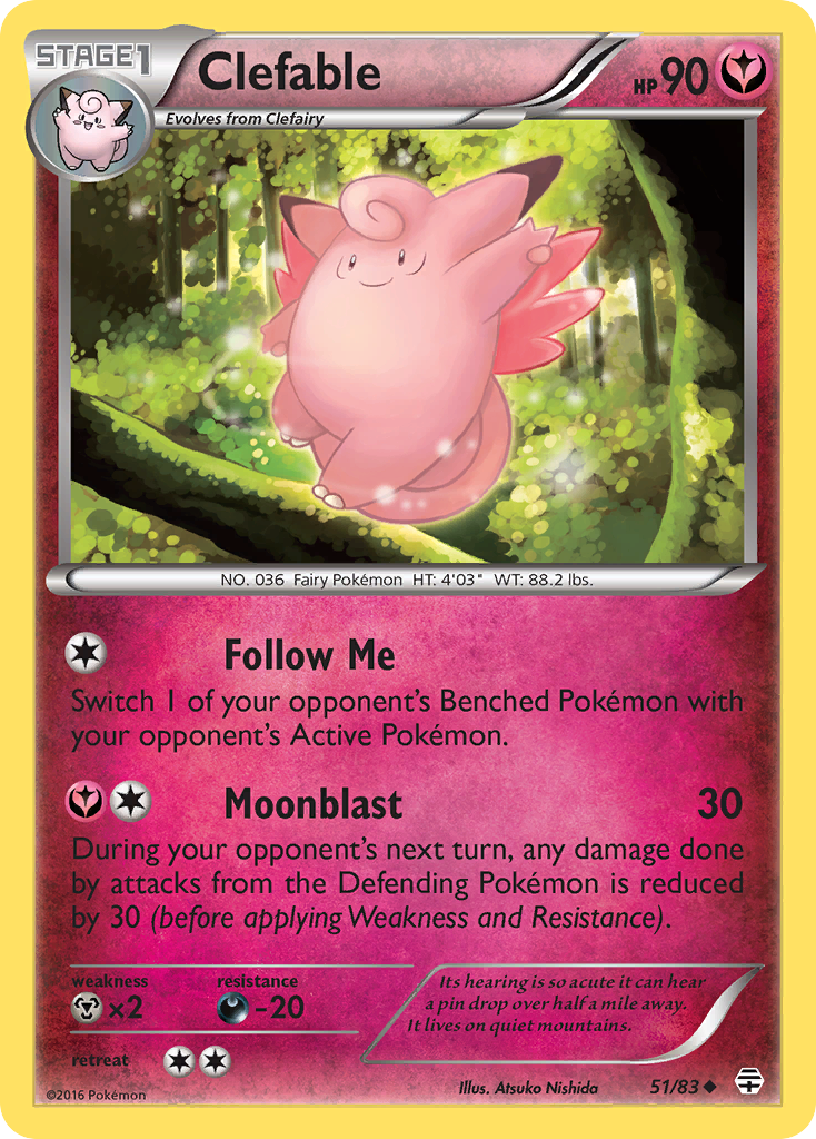 Clefable (51/83) [XY: Generations] | Game Haven TX
