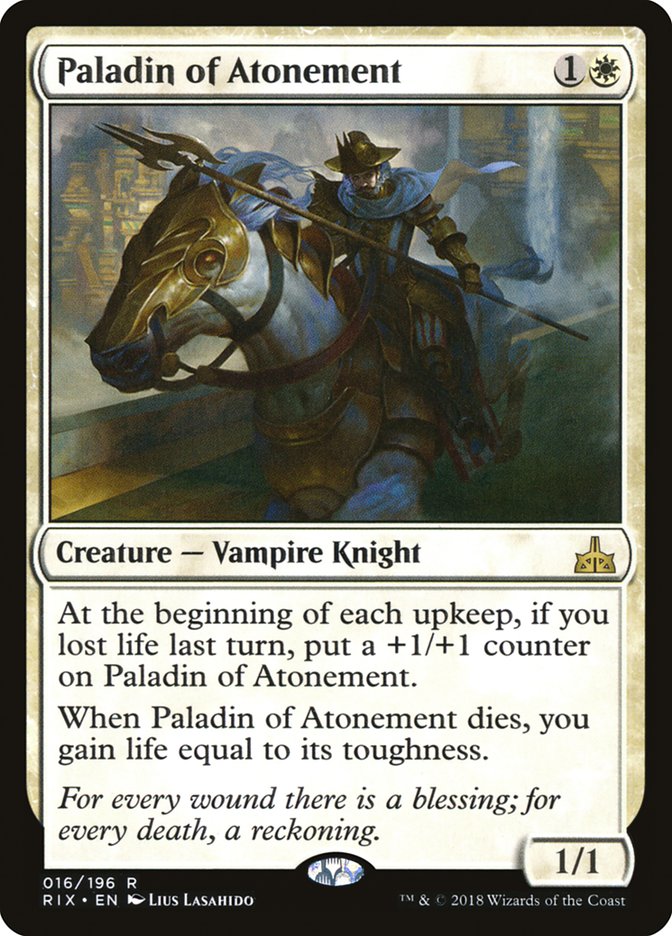 Paladin of Atonement [Rivals of Ixalan] | Game Haven TX
