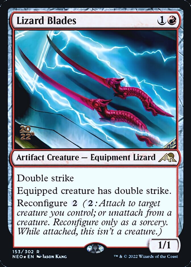 Lizard Blades [Kamigawa: Neon Dynasty Prerelease Promos] | Game Haven TX