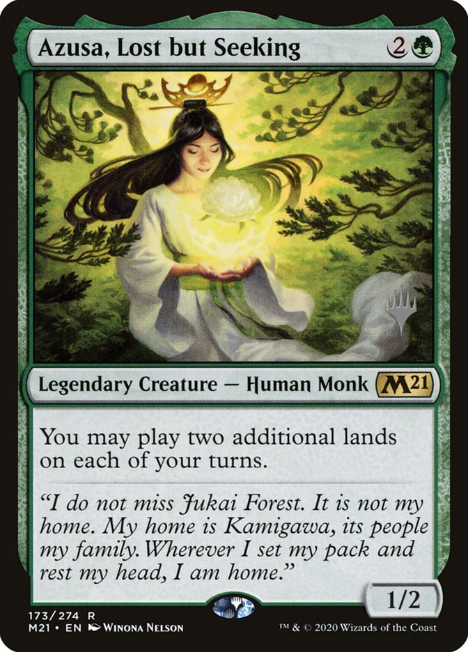 Azusa, Lost but Seeking (Promo Pack) [Core Set 2021 Promos] | Game Haven TX