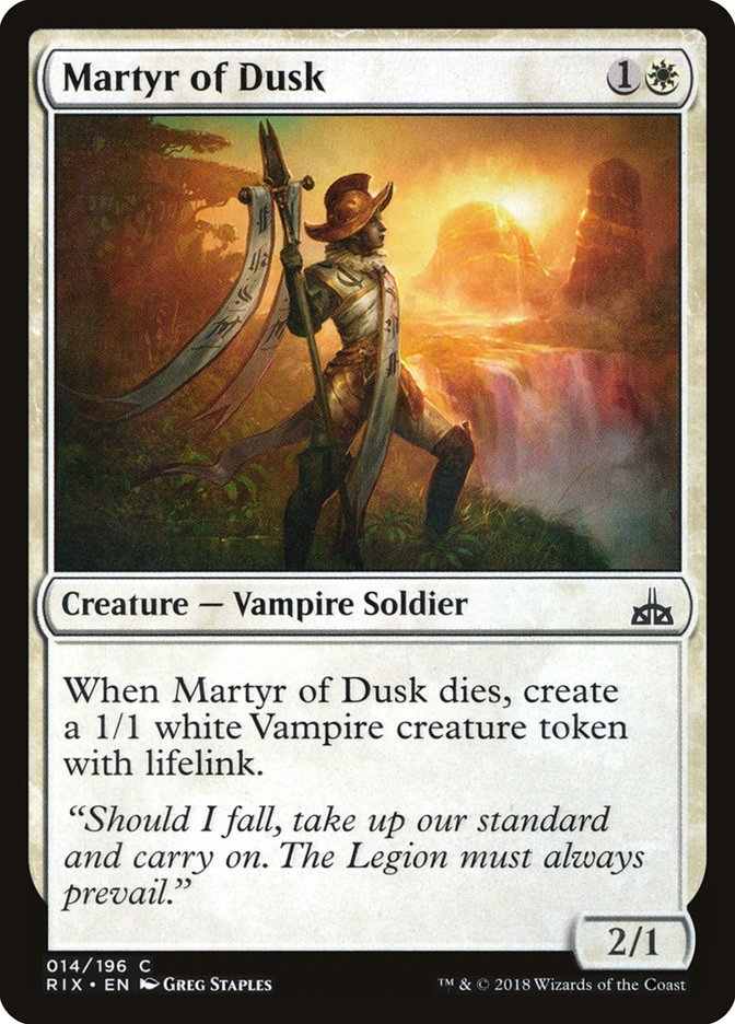 Martyr of Dusk [Rivals of Ixalan] | Game Haven TX