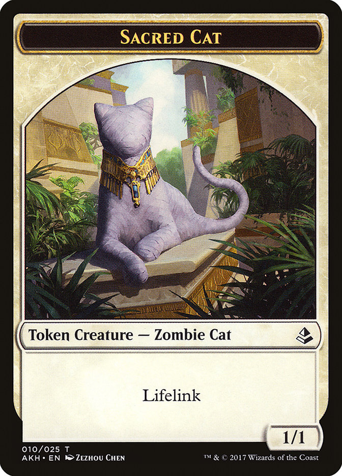 Sacred Cat Token [Amonkhet Tokens] | Game Haven TX