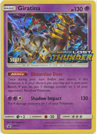 Giratina (SM151) (Staff Prerelease Promo) [Sun & Moon: Black Star Promos] | Game Haven TX