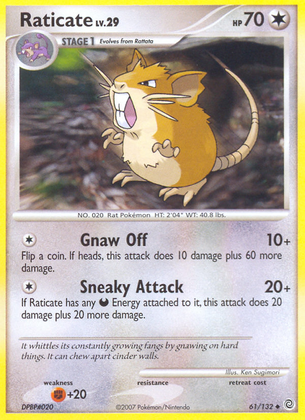 Raticate (61/132) [Diamond & Pearl: Secret Wonders] | Game Haven TX