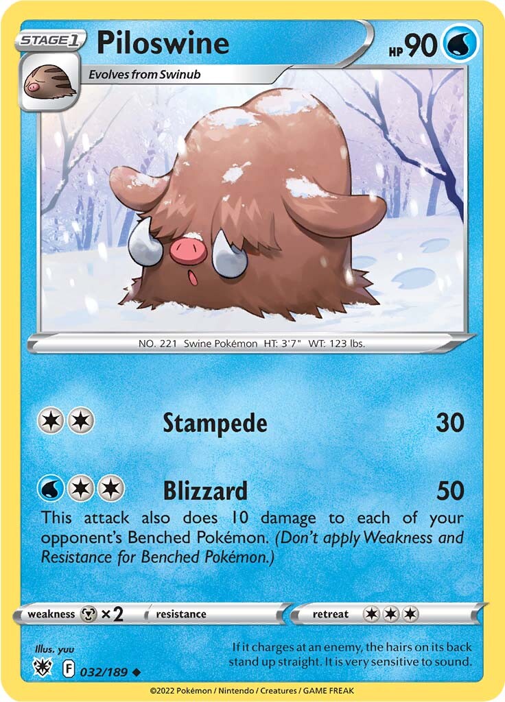 Piloswine (032/189) [Sword & Shield: Astral Radiance] | Game Haven TX