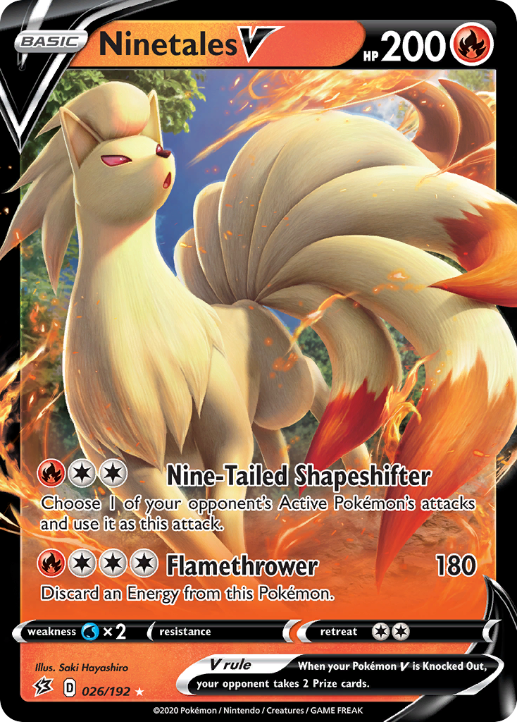Ninetales V (026/192) [Sword & Shield: Rebel Clash] | Game Haven TX