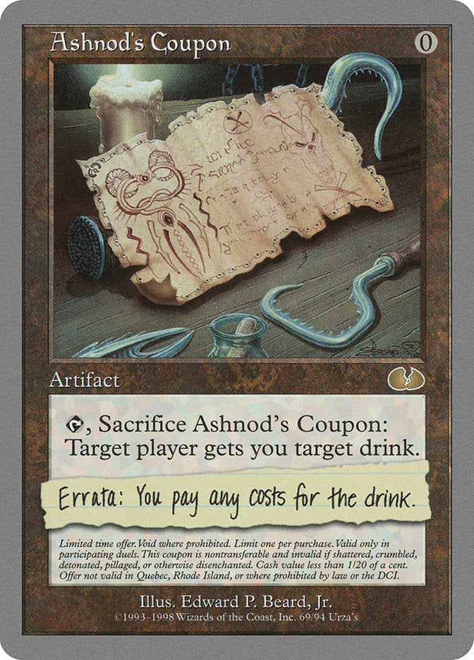 Ashnod's Coupon [Unglued] | Game Haven TX