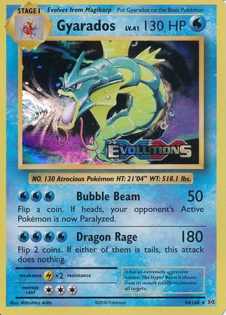 Gyarados (34/108) (XY Evolutions Prerelease) [XY: Black Star Promos] | Game Haven TX