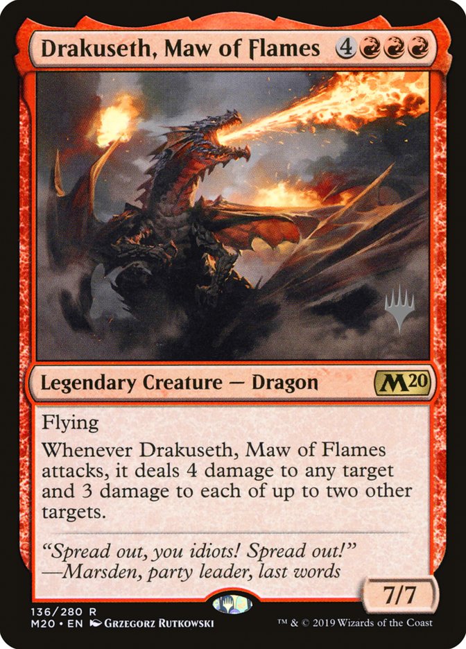 Drakuseth, Maw of Flames [Core Set 2020 Promos] | Game Haven TX