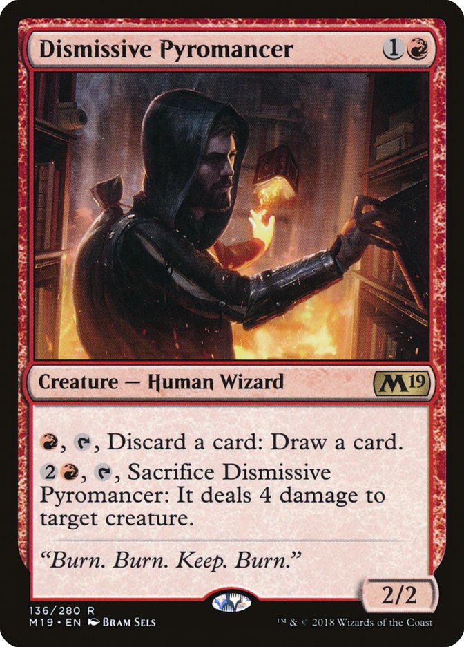 Dismissive Pyromancer [Core Set 2019] | Game Haven TX