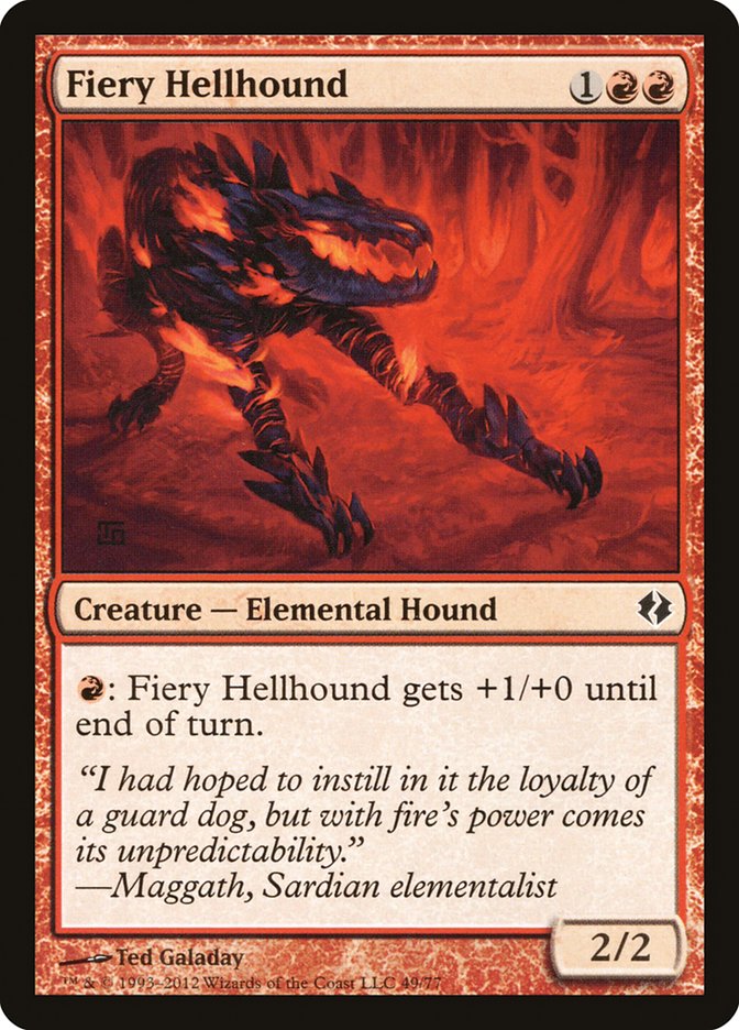Fiery Hellhound [Duel Decks: Venser vs. Koth] | Game Haven TX