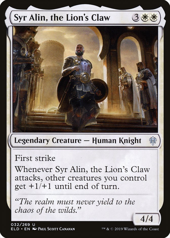 Syr Alin, the Lion's Claw [Throne of Eldraine] | Game Haven TX