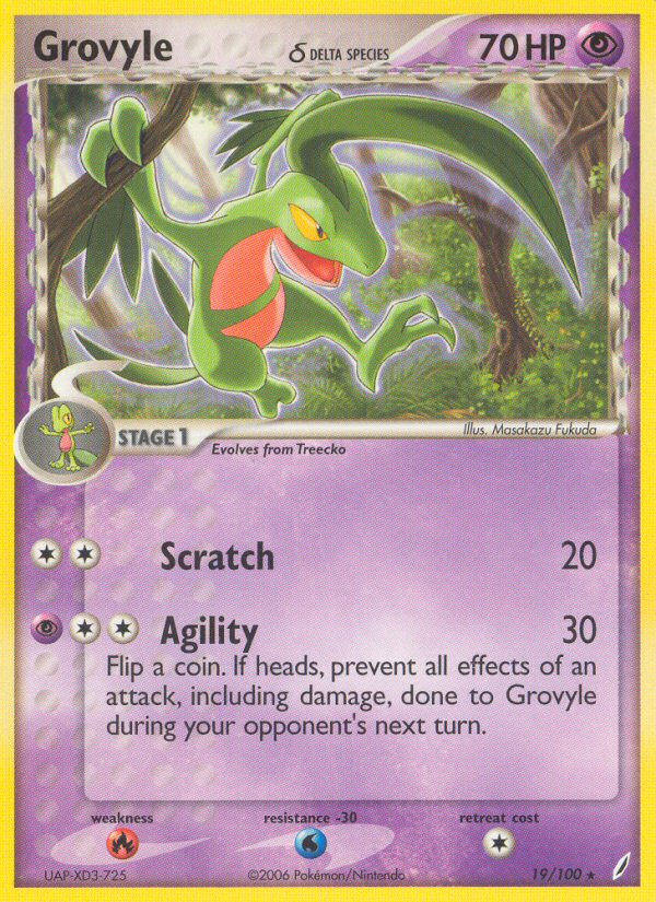 Grovyle(19/100) (Delta Species) [EX: Crystal Guardians] | Game Haven TX