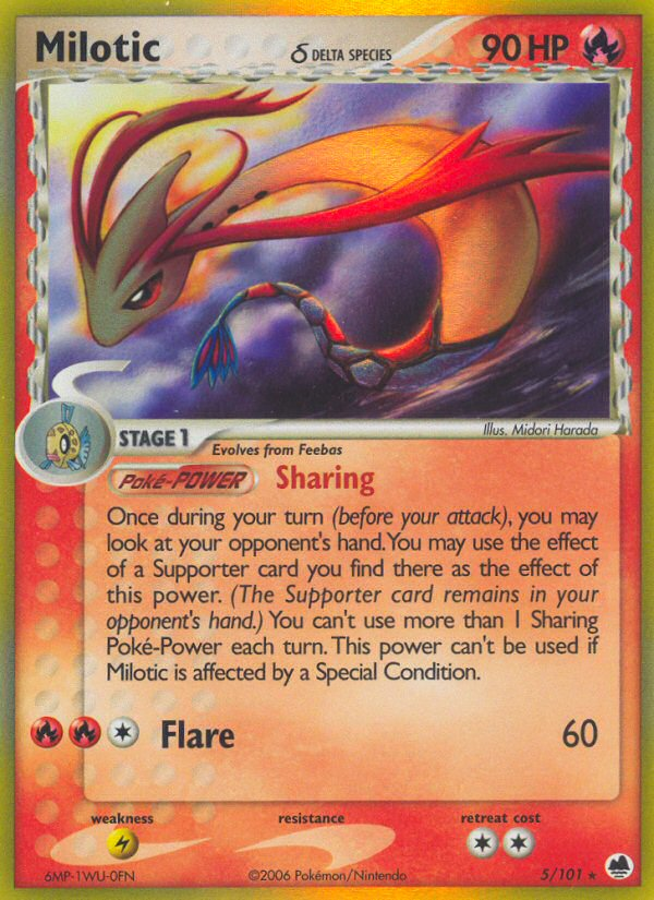 Milotic (5/101) (Delta Species) [EX: Dragon Frontiers] | Game Haven TX