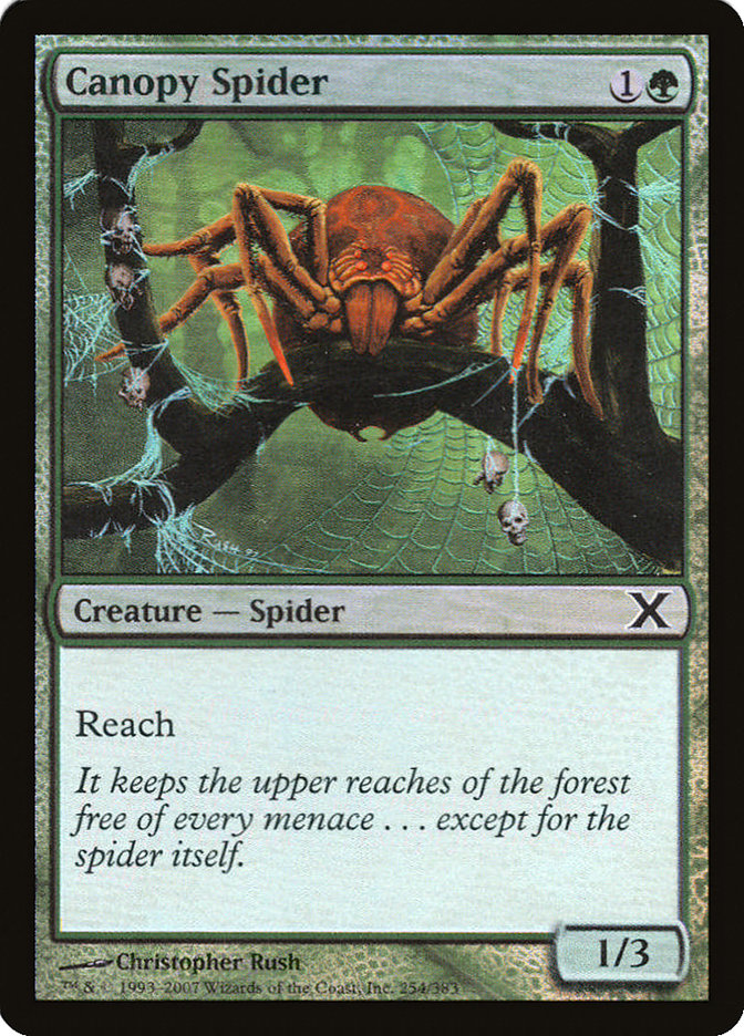 Canopy Spider (Premium Foil) [Tenth Edition] | Game Haven TX