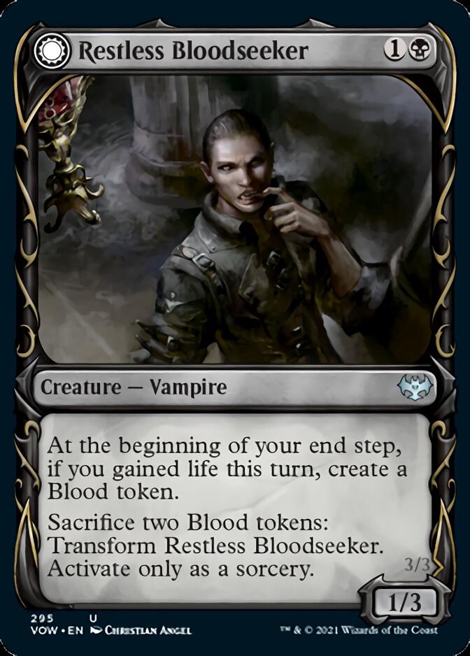 Restless Bloodseeker // Bloodsoaked Reveler (Showcase Fang Frame) [Innistrad: Crimson Vow] | Game Haven TX