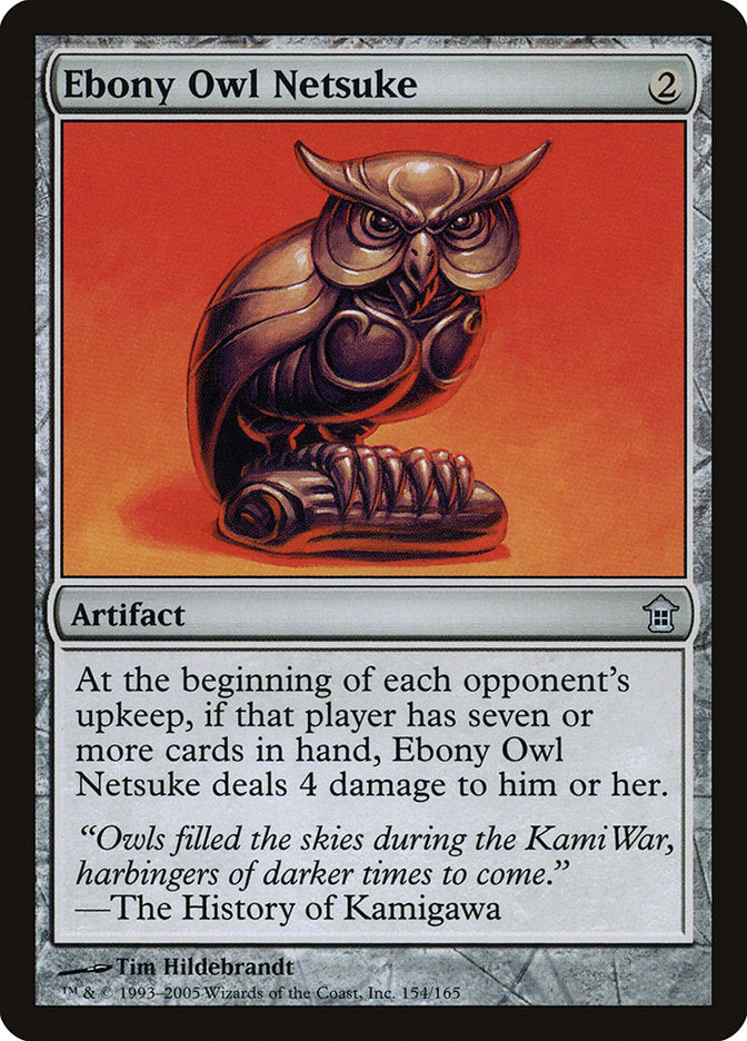 Ebony Owl Netsuke [Saviors of Kamigawa] | Game Haven TX