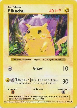 Pikachu (58/102) [Base Set Shadowless Unlimited] | Game Haven TX