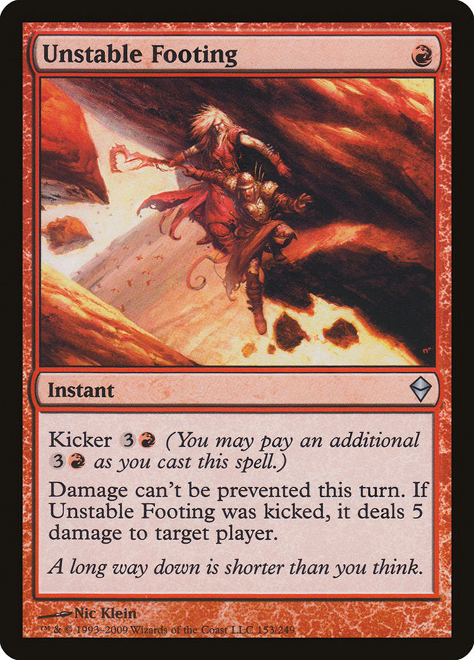 Unstable Footing [Zendikar] | Game Haven TX