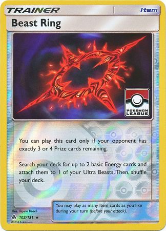 Beast Ring (102a/131) (League Promo) [Sun & Moon: Forbidden Light] | Game Haven TX