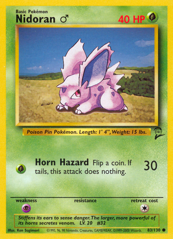Nidoran (83/130) (Male) [Base Set 2] | Game Haven TX