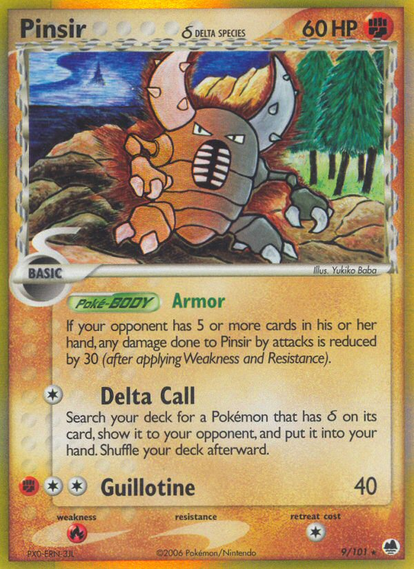 Pinsir (9/101) (Delta Species) [EX: Dragon Frontiers] | Game Haven TX