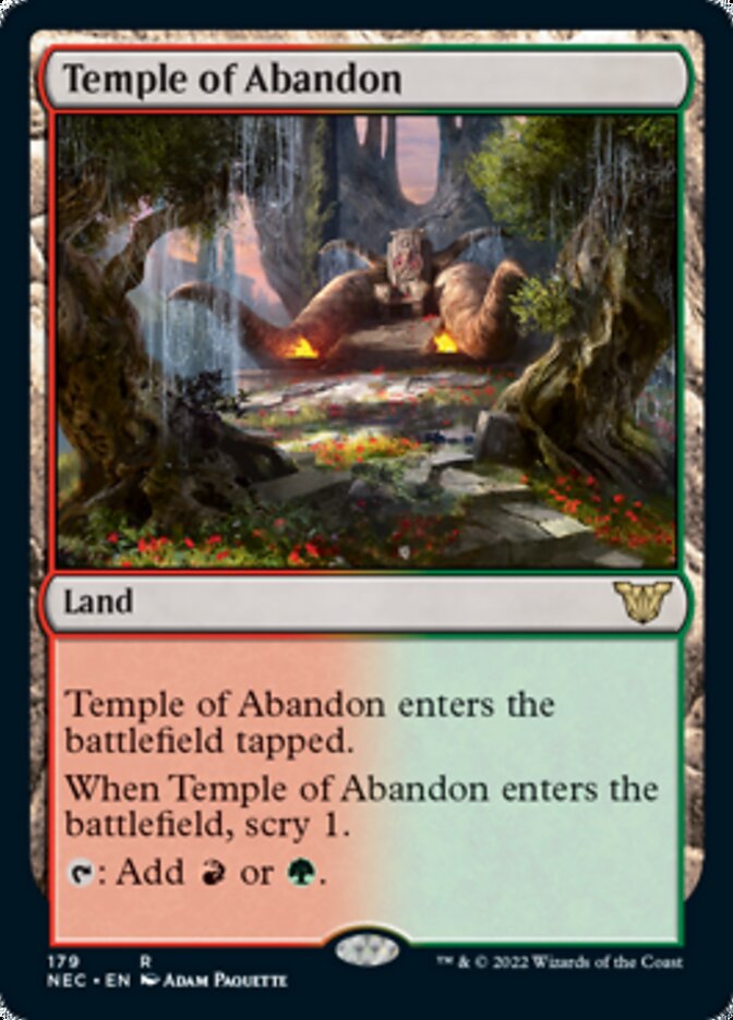 Temple of Abandon [Kamigawa: Neon Dynasty Commander] | Game Haven TX