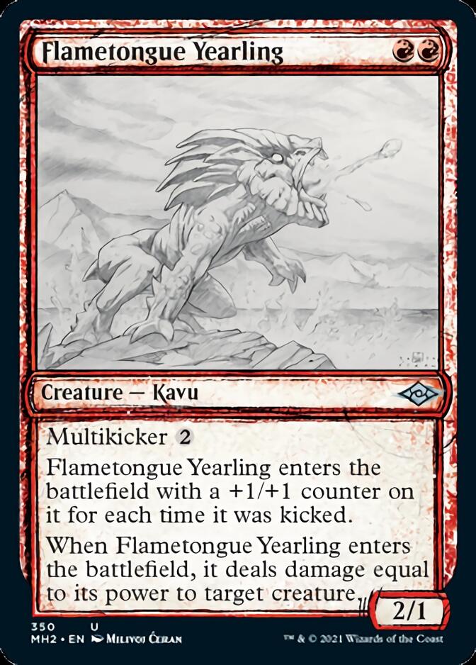 Flametongue Yearling (Sketch) [Modern Horizons 2] | Game Haven TX
