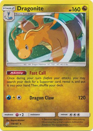 Dragonite (119/181) (Cosmos Holo) [Sun & Moon: Team Up] | Game Haven TX