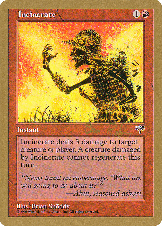Incinerate (Ben Rubin) [World Championship Decks 1998] | Game Haven TX