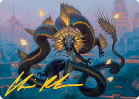 Ao, the Dawn Sky 1 Art Card (Gold-Stamped Signature) [Kamigawa: Neon Dynasty Art Series] | Game Haven TX